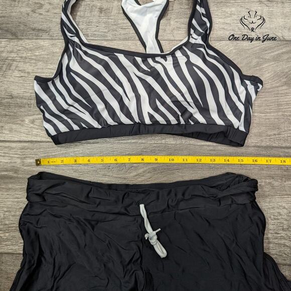 ODIJ Racerback Crop Top Boy Short Bikini Size L - Picture 2 of 3